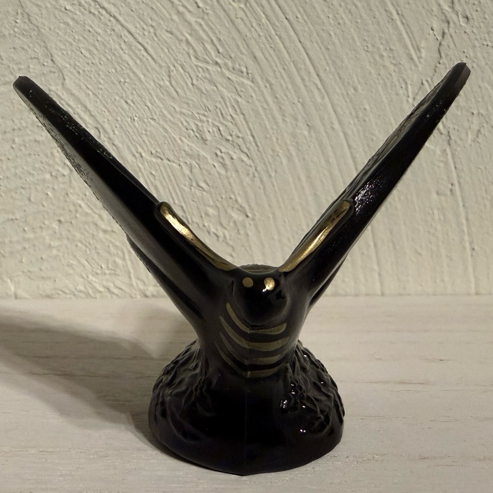 Fenton Black Glass Butterfly